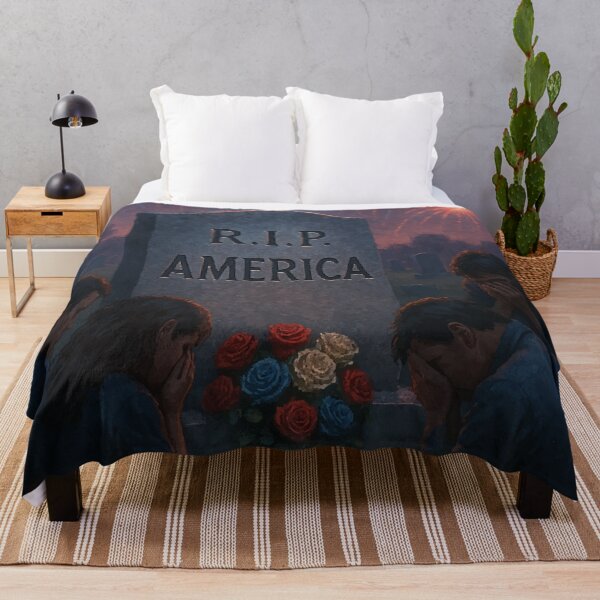 Item preview, Mourning at Dusk – R.I.P. America Graveyard Art designed and sold by AbstractAnom.
