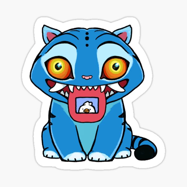 Aperçu de l'œuvre Tigre bleu avec lettre créée et vendue par StudioXOA.