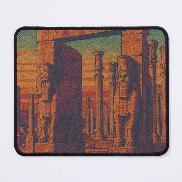 Item preview, Persepolis Travel Poster | Digital Retro Pop Art Iran Landmark | Bold Vintage Persian Architecture | Colorful Historical Site Illustration | Nostalgic Middle East Art designed and sold by PaintedPixels01.