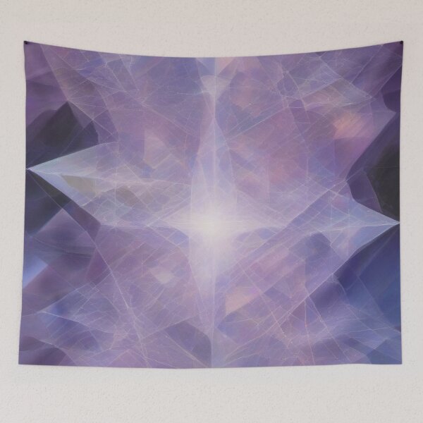 Item preview, Celestial Fractals – Lightcode Geometry in Amethyst Tones designed and sold by AbstractAnom.