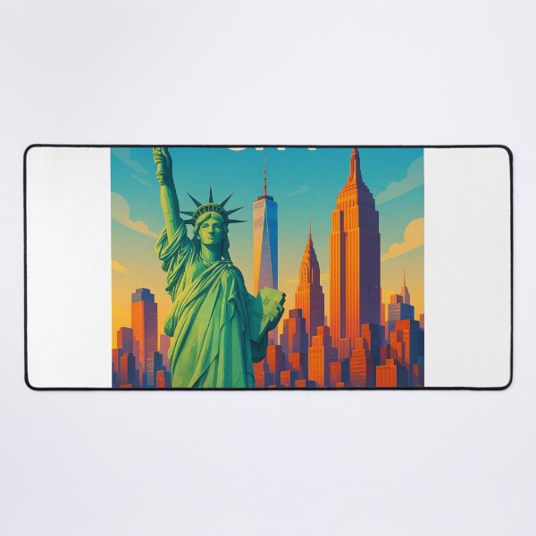 Item preview, Statue of Liberty and New York City Skyline designed and sold by Aryabek.