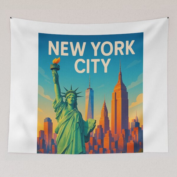 Item preview, Statue of Liberty and New York City Skyline designed and sold by Aryabek.