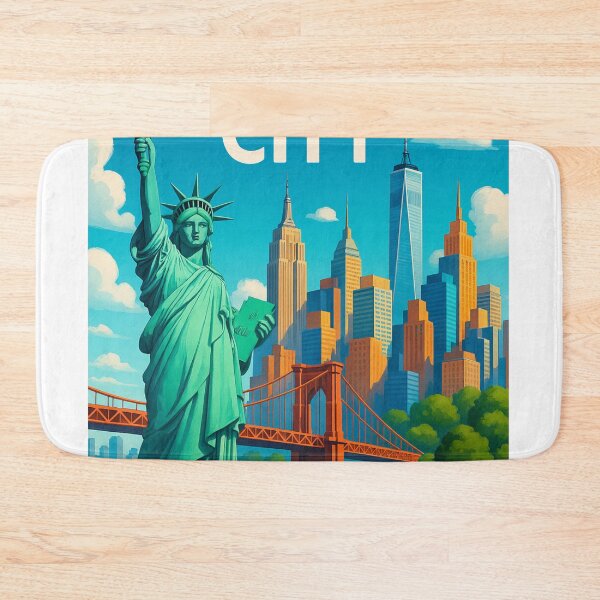 Item preview, New York City with Statue of Liberty and Yellow Cab designed and sold by Aryabek.