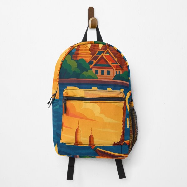 Item preview, Wat Arun and Longtail Boat, Bangkok, Thailand designed and sold by Aryabek.