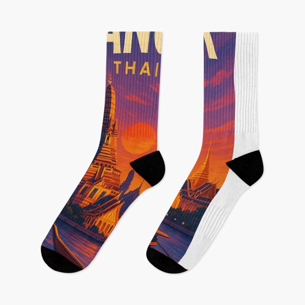 Item preview, Sunset at Wat Arun and Giant Swing, Bangkok, Thailand designed and sold by Aryabek.