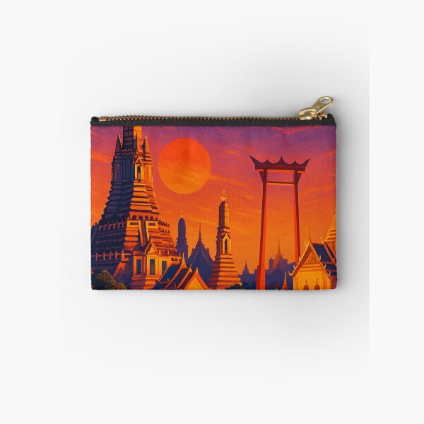 Item preview, Sunset at Wat Arun and Giant Swing, Bangkok, Thailand designed and sold by Aryabek.