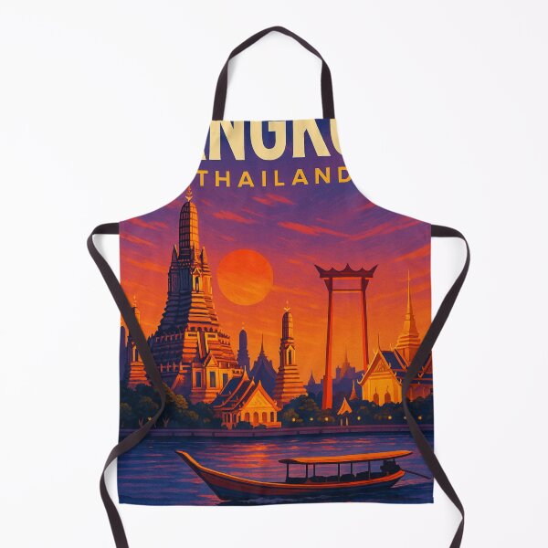 Item preview, Sunset at Wat Arun and Giant Swing, Bangkok, Thailand designed and sold by Aryabek.