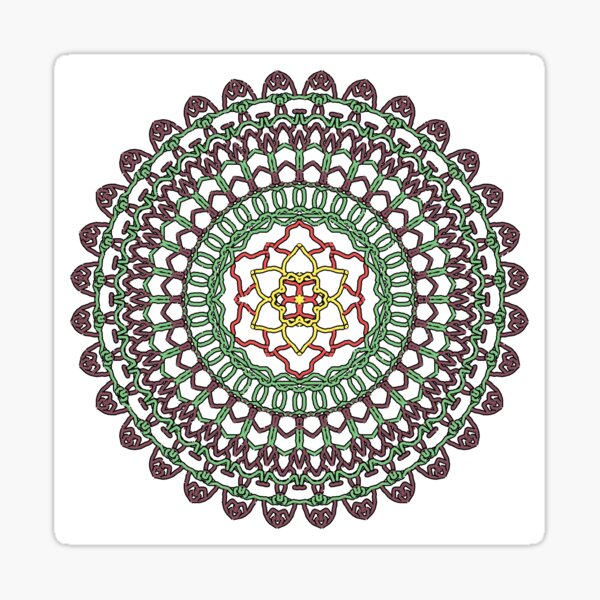 Item preview, Bloodroot Bloom : Le Mandala Ancestral de la Grâce Tissée de Terre designed and sold by Mandaladian.