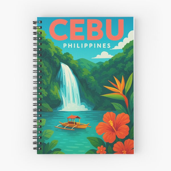 Item preview, Waterfalls and Boat in Tropical Cebu, Philippines designed and sold by Aryabek.