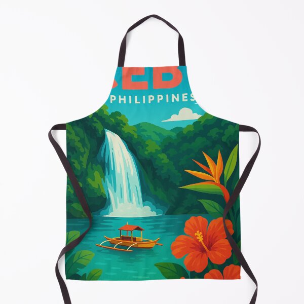 Item preview, Waterfalls and Boat in Tropical Cebu, Philippines designed and sold by Aryabek.