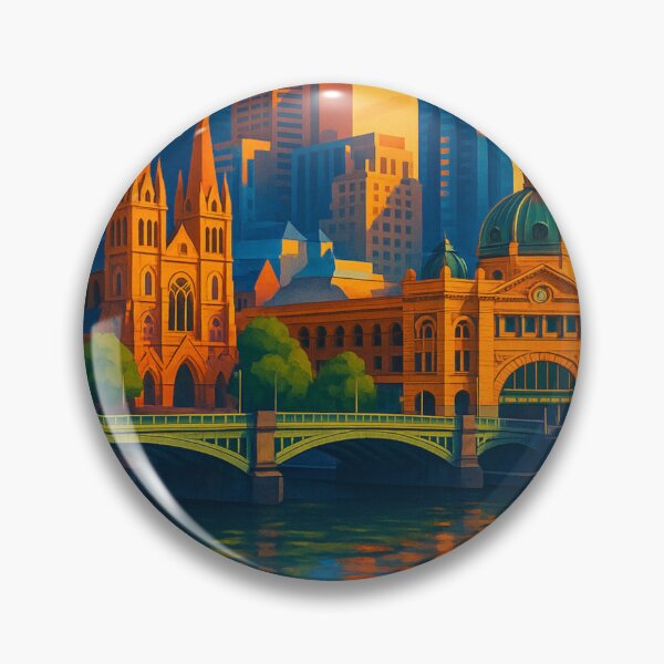 Item preview, Melbourne Skyline at Flinders Street Station designed and sold by Aryabek.