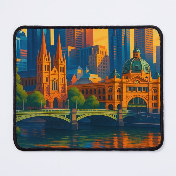 Item preview, Melbourne Skyline at Flinders Street Station designed and sold by Aryabek.