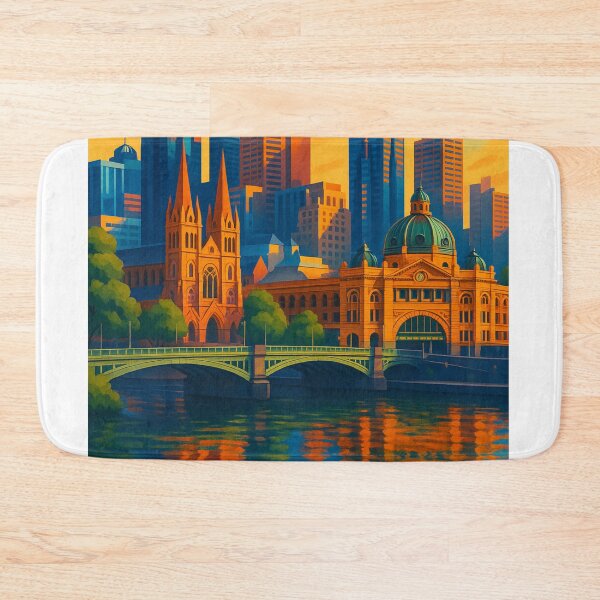 Item preview, Melbourne Skyline at Flinders Street Station designed and sold by Aryabek.