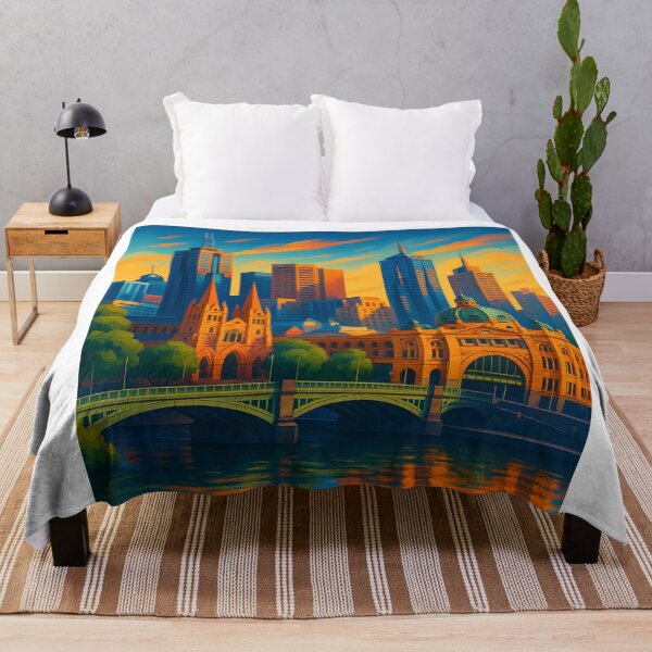 Item preview, Melbourne Skyline at Flinders Street Station designed and sold by Aryabek.