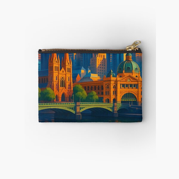 Item preview, Melbourne Skyline at Flinders Street Station designed and sold by Aryabek.