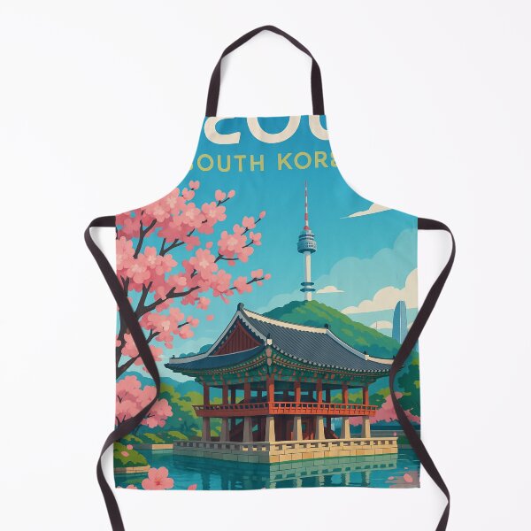 Item preview, Seoul Cherry Blossoms with Namsan Tower designed and sold by Aryabek.