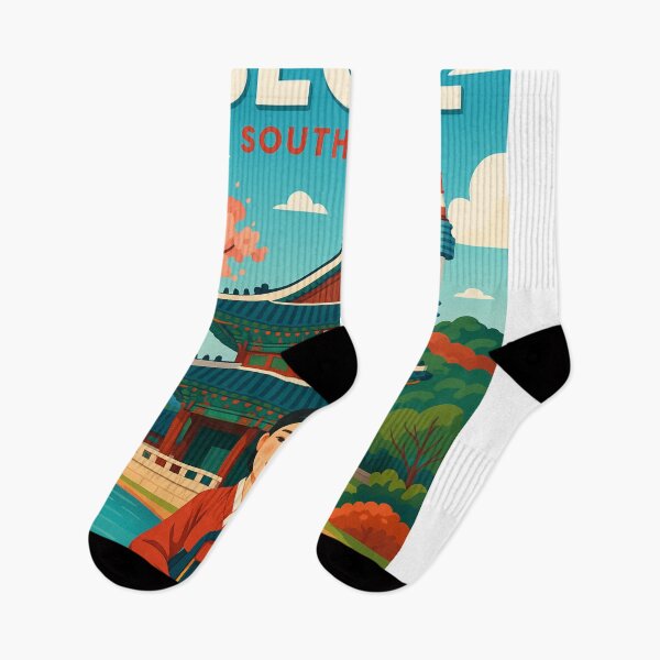 Item preview, Seoul Hanok Village and Namsan Tower designed and sold by Aryabek.