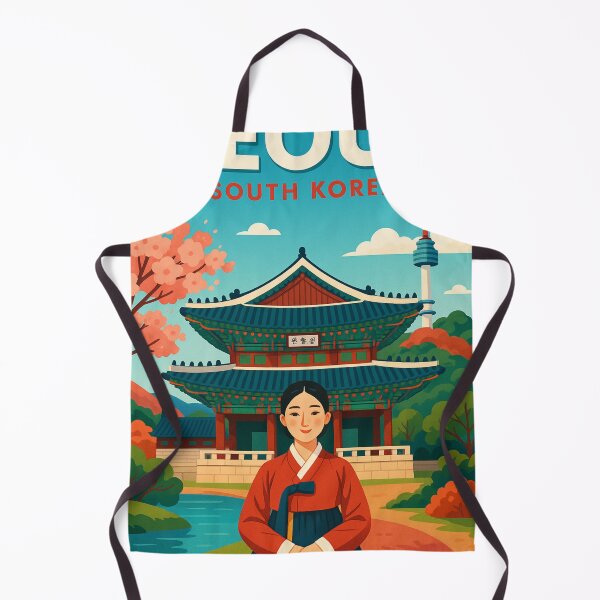 Item preview, Seoul Hanok Village and Namsan Tower designed and sold by Aryabek.