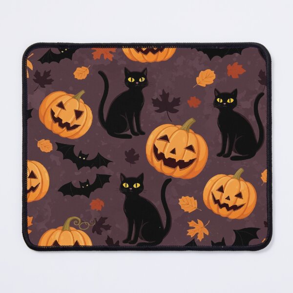 Item preview, Vintage Halloween Seamless Pattern – Classic Pumpkins & Black Cats Design designed and sold by  Ojo de Lilith.