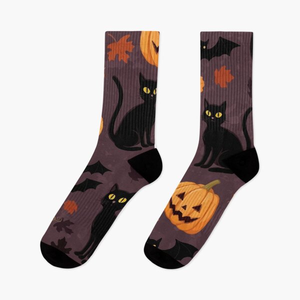 Item preview, Vintage Halloween Seamless Pattern – Classic Pumpkins & Black Cats Design designed and sold by  Ojo de Lilith.
