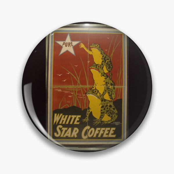 Item preview, White Star Coffee Advertisement from 1899 with Frogs designed and sold by Amanda1775.