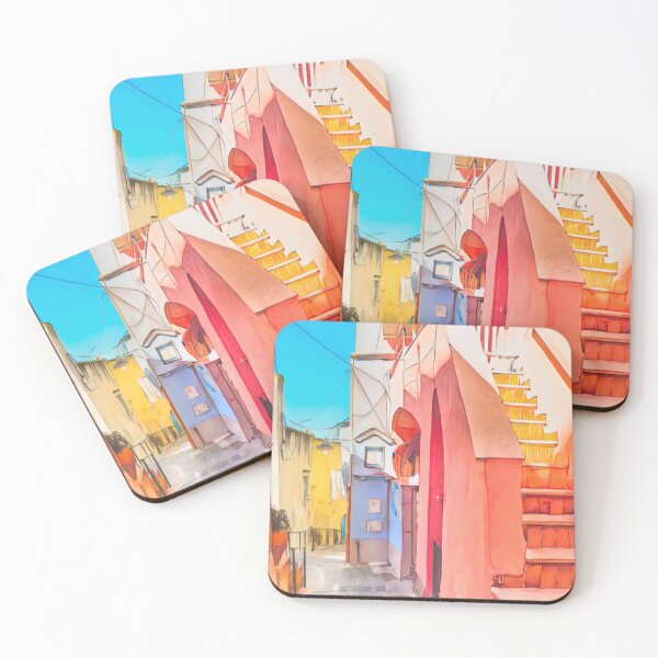 Item preview, Pastel Houses of Procida designed and sold by MartMoDesigns.