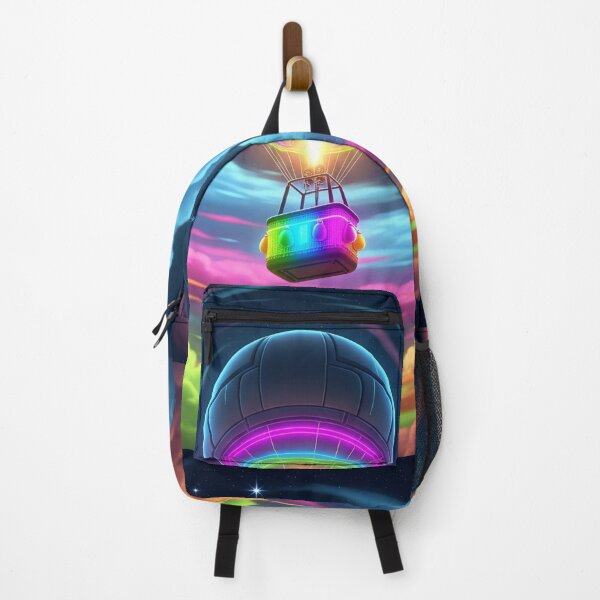 Item preview, Futuristic hot air balloon with multicolored neon lights designed and sold by BubbleHouse1999.