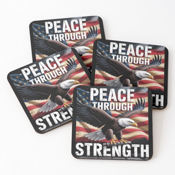 Item preview, United We Stand: Iconic American Flag and Eagle Embody "Peace Through Strength," Defending Freedom and Prosperity. designed and sold by MIMSCorneR.