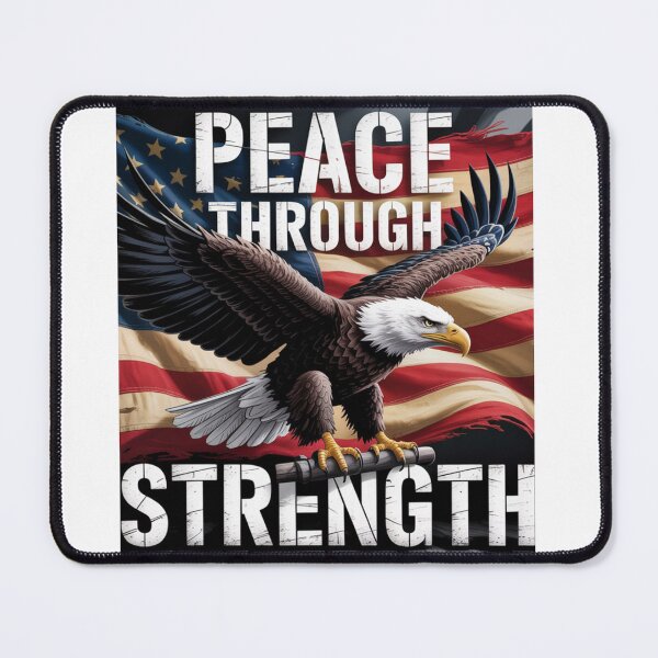 Item preview, United We Stand: Iconic American Flag and Eagle Embody "Peace Through Strength," Defending Freedom and Prosperity. designed and sold by MIMSCorneR.