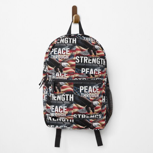 Item preview, United We Stand: Iconic American Flag and Eagle Embody "Peace Through Strength," Defending Freedom and Prosperity. designed and sold by MIMSCorneR.