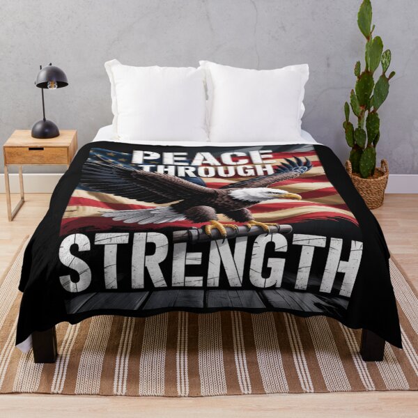 Item preview, United We Stand: Iconic American Flag and Eagle Embody "Peace Through Strength," Defending Freedom and Prosperity. designed and sold by MIMSCorneR.