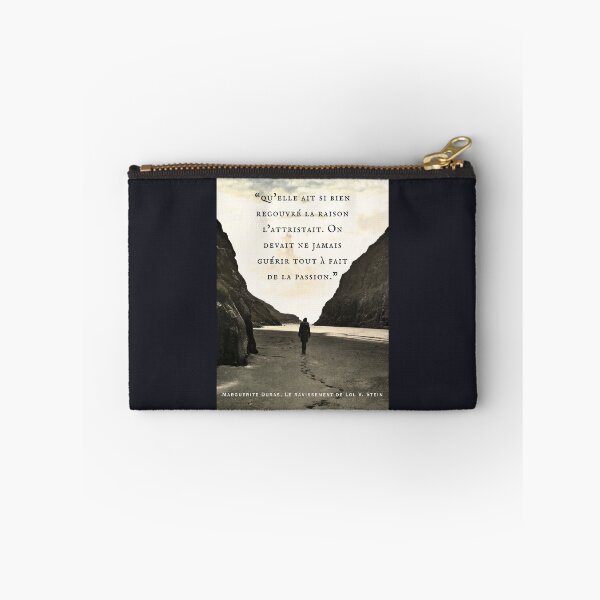 Item preview, Marguerite Duras quote: ...qu’elle ait si bien recouvré la raison l’attristait. On devait ne jamais guérir tout à fait de la passion. designed and sold by artbleed.