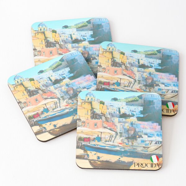 Item preview, Procida, Fishing Boats on the Marina Corricella designed and sold by MartMoDesigns.