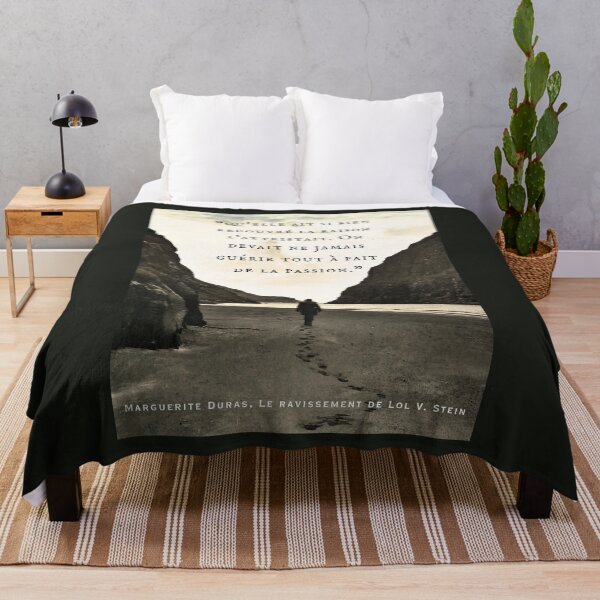 Item preview, Marguerite Duras quote: ...qu’elle ait si bien recouvré la raison l’attristait. On devait ne jamais guérir tout à fait de la passion. designed and sold by artbleed.