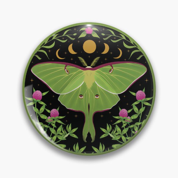Artikelvorschau, Luna Moth Himmlischer Mond Cottagecore Moth Design entworfen und verkauft von Parkerzz.