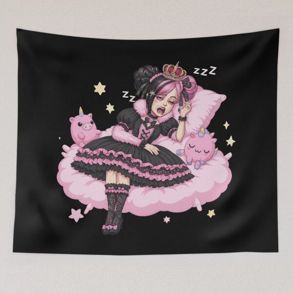 Item preview, Nappin emo, ouji, gothic, kawaii, lolita, funny princess designed and sold by DumbPet.