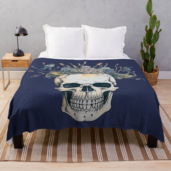Item preview, SKULL SKELETON WITH FLOWER CROWN AND BIRD  Midjourney AI Artwork designed and sold by davidjulie.