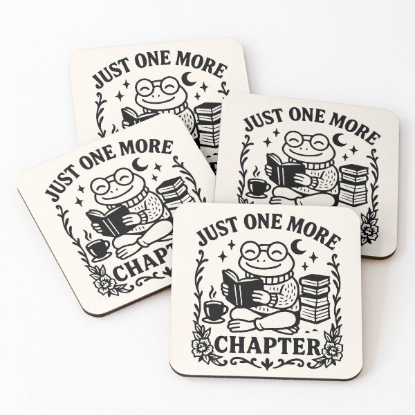 Item preview, Just One More Chapter Cozy Frog Reading Bookworm designed and sold by Parkerzz.