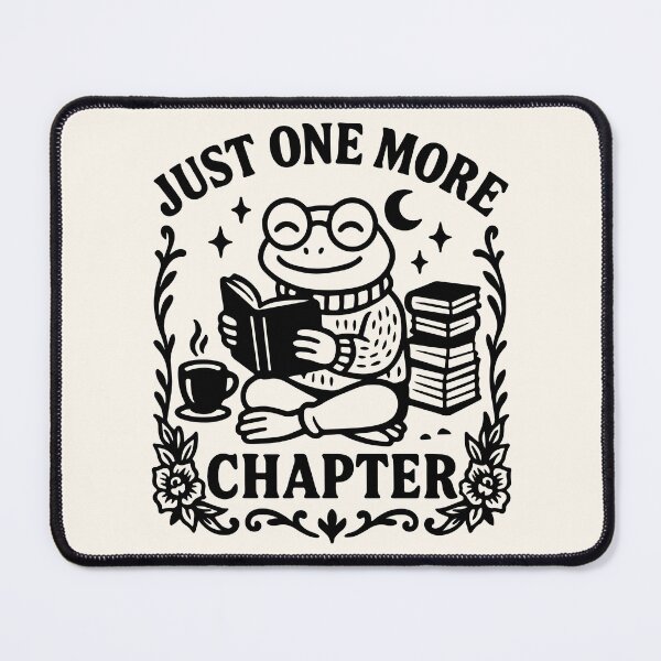Item preview, Just One More Chapter Cozy Frog Reading Bookworm designed and sold by Parkerzz.