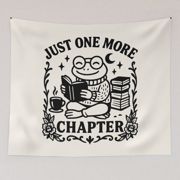 Item preview, Just One More Chapter Cozy Frog Reading Bookworm designed and sold by Parkerzz.