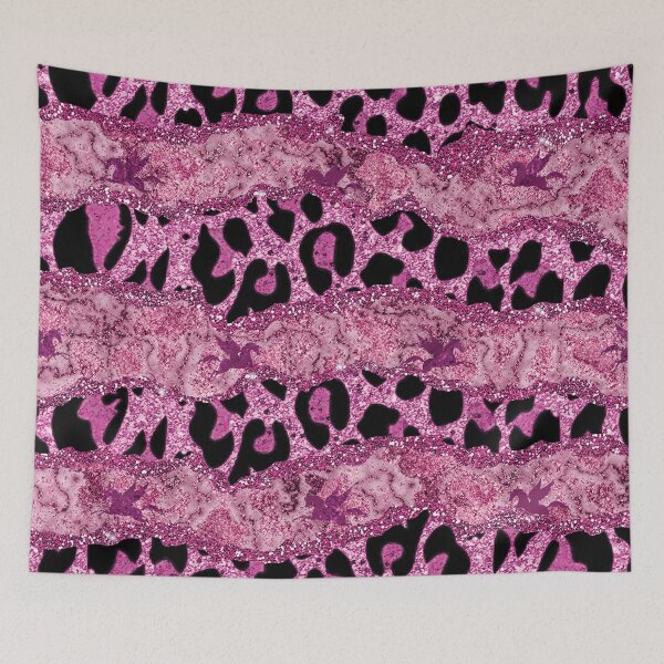 Item preview, Pink Glitter Leopard Print Preppy Glam Pattern designed and sold by Parkerzz.