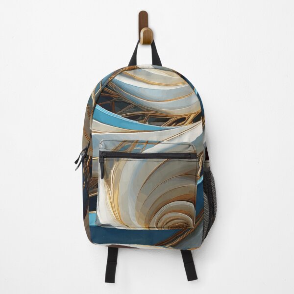 Item preview, Blue White Gold Abstract 12 designed and sold by Vicky Brago-Mitchell®.