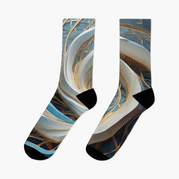 Item preview, Blue White Gold Abstract 12 designed and sold by Vicky Brago-Mitchell®.