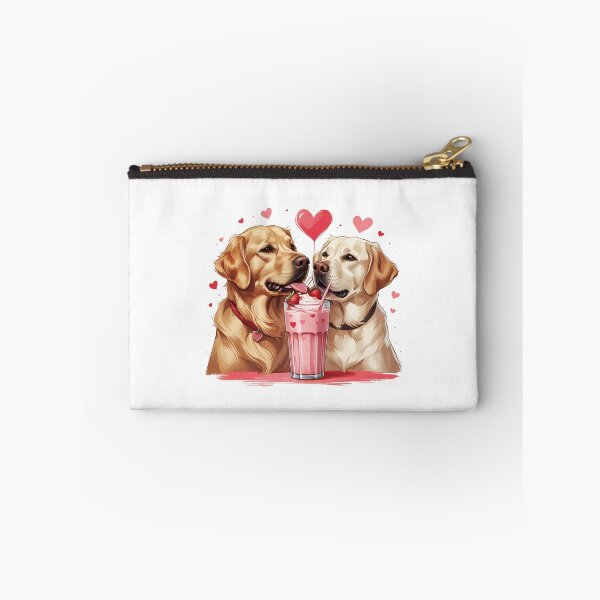 Item preview, Romantic Dog Couple Sharing a Milkshake – Valentine’s Day Cute Design designed and sold by ColorSplash123.