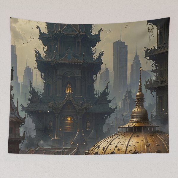 Item preview, "Steampunk WAT7 : Steampunk Temple of the Future" designed and sold by Neo Yonok -art-.