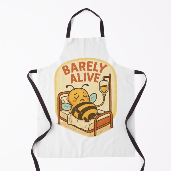 Item preview, Barely Alive – Funny Sad Bee in Hospital Bed designed and sold by Lacritsa .