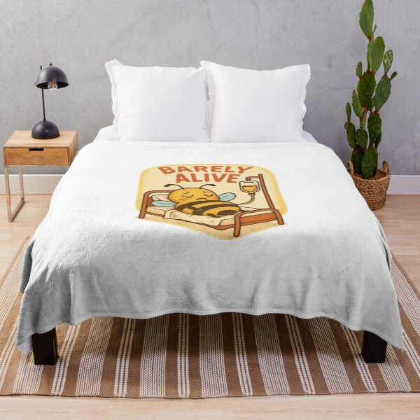 Item preview, Barely Alive – Funny Sad Bee in Hospital Bed designed and sold by Lacritsa .