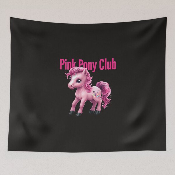Item preview, Enchanted Filly - Pink Horse with Whimsical Tattoos designed and sold by ArtisticDesignsbyLinda.