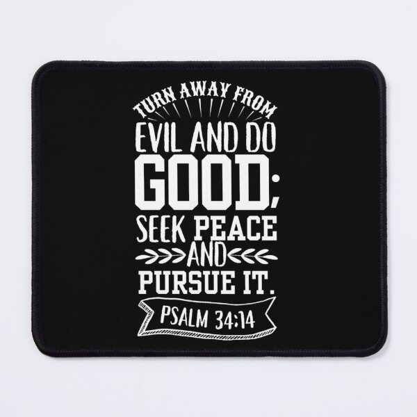 Item preview, Psalm 34:14 black and white designed and sold by LRM_ artz.