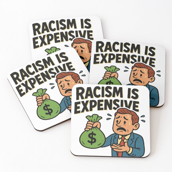 Item preview, Racism Is Expensive | Bold Anti-Racism Cartoon Art  designed and sold by Item Geeks.